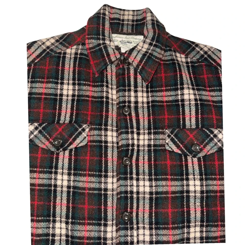 Gap Outdoor Spirit Vintage Large Plaid‎ Wool Blend Barn Chore Quilted Jacket L